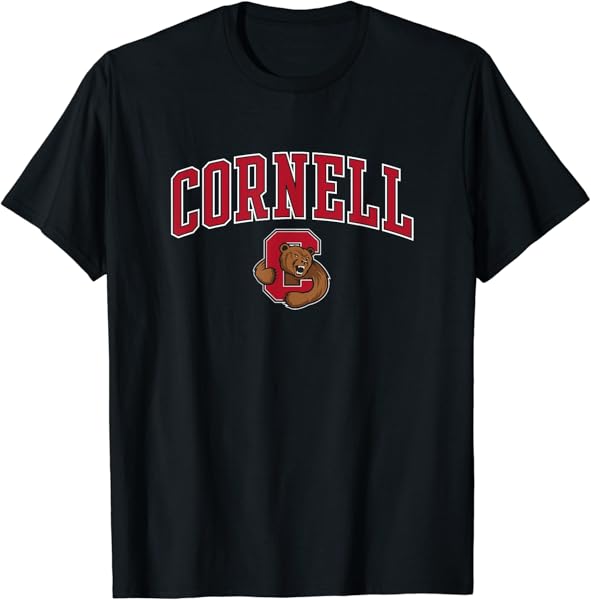 Cornell Big Red Apparel Black Fan Favorite Arch T-Shirt