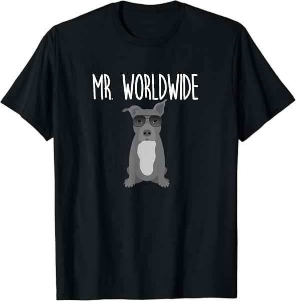Mr. Worldwide Funny Pitbull TShirt T-Shirt