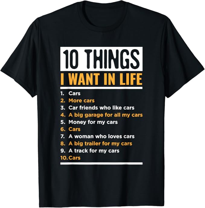 want car tee shirt
