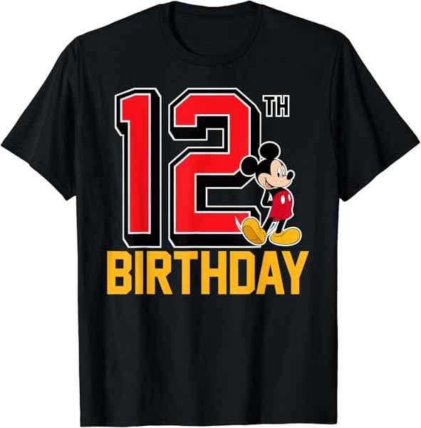 Disney Mickey Mouse 12th Birthday T-Shirt