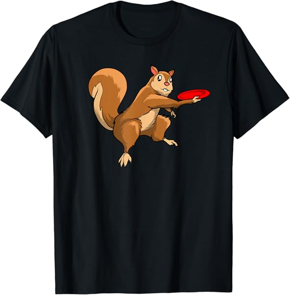 Disc Golf Squirrel - Frolf Frisbee Golf Disc T-Shirt