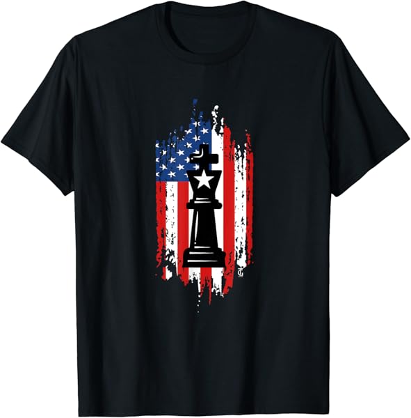 Chess Player American Flag USA Game Master Checkmate gift T-Shirt