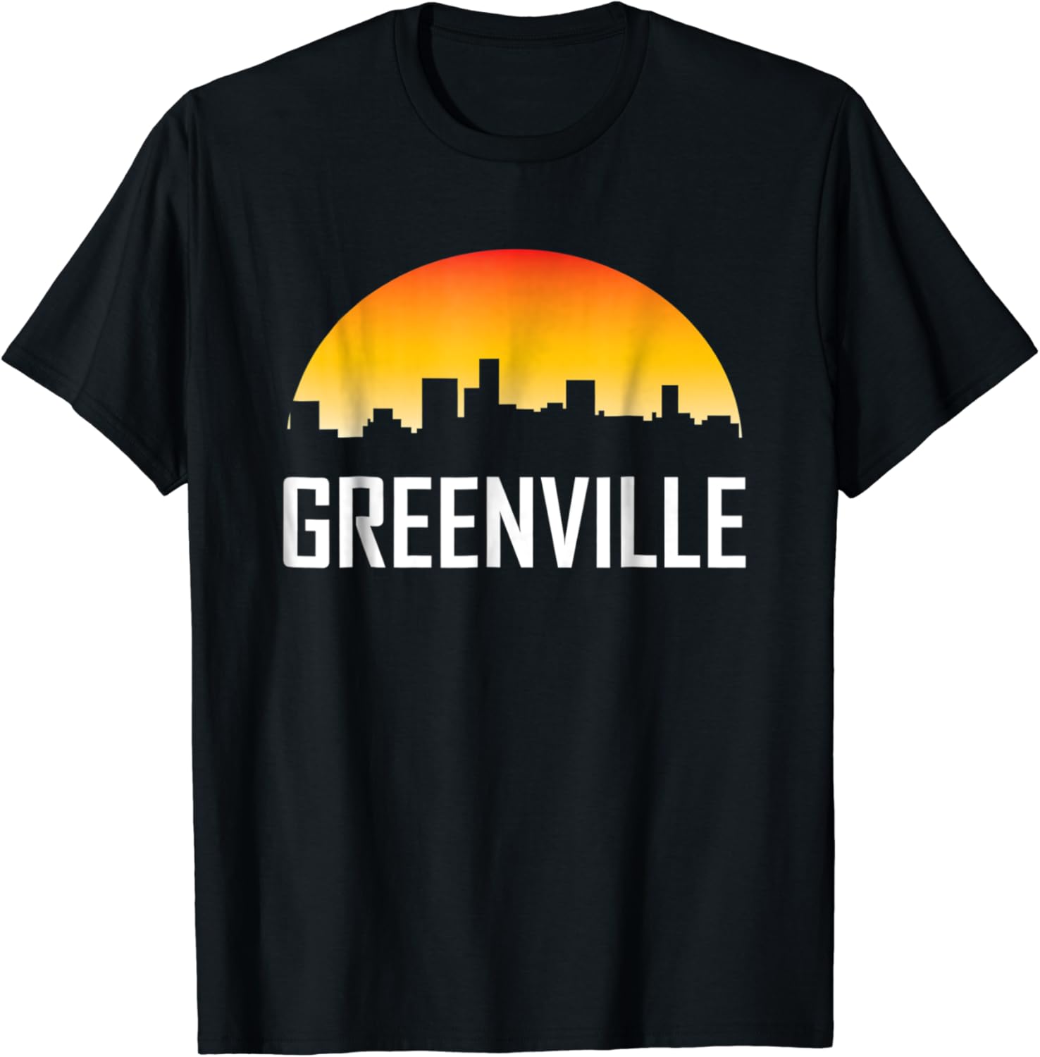 Greenville South Carolina Sunset Skyline Silhouette TShirt