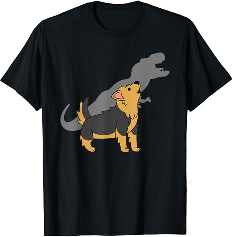 Amazon Co Jp 犬の遠吠えティラノサウルス恐竜ヨークシャー テリア ヨーキー犬 Tシャツ ペット用品