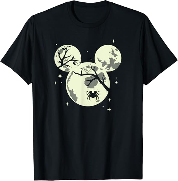 Disney Halloween Mickey Moon T-Shirt