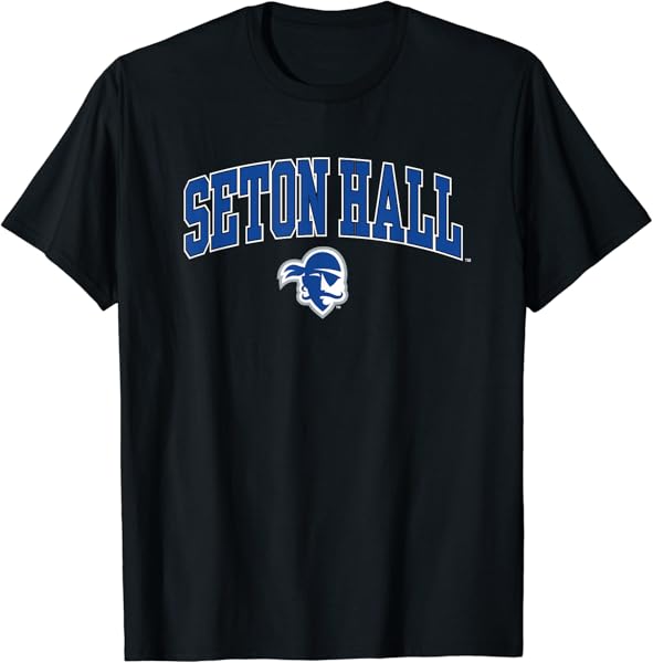 Seton Hall Pirates Arch Over Black Officially Licensed T-Shirt