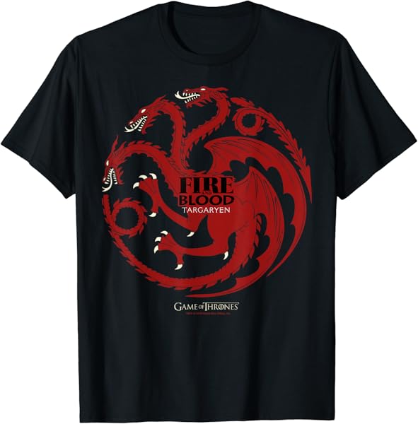 Game Of Thrones Fire And Blood Targaryen Sigil T-Shirt
