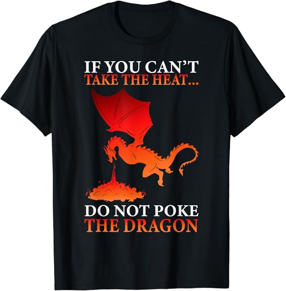 Cool Dragon Flame-Spewing Flying Mythical Creature T-Shirt
