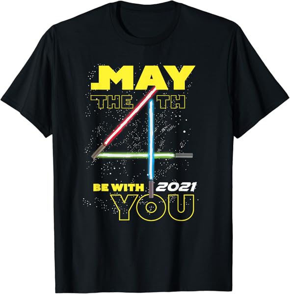 Star Wars May The 4th Be With You 2021 Lightsabers T-Shirt