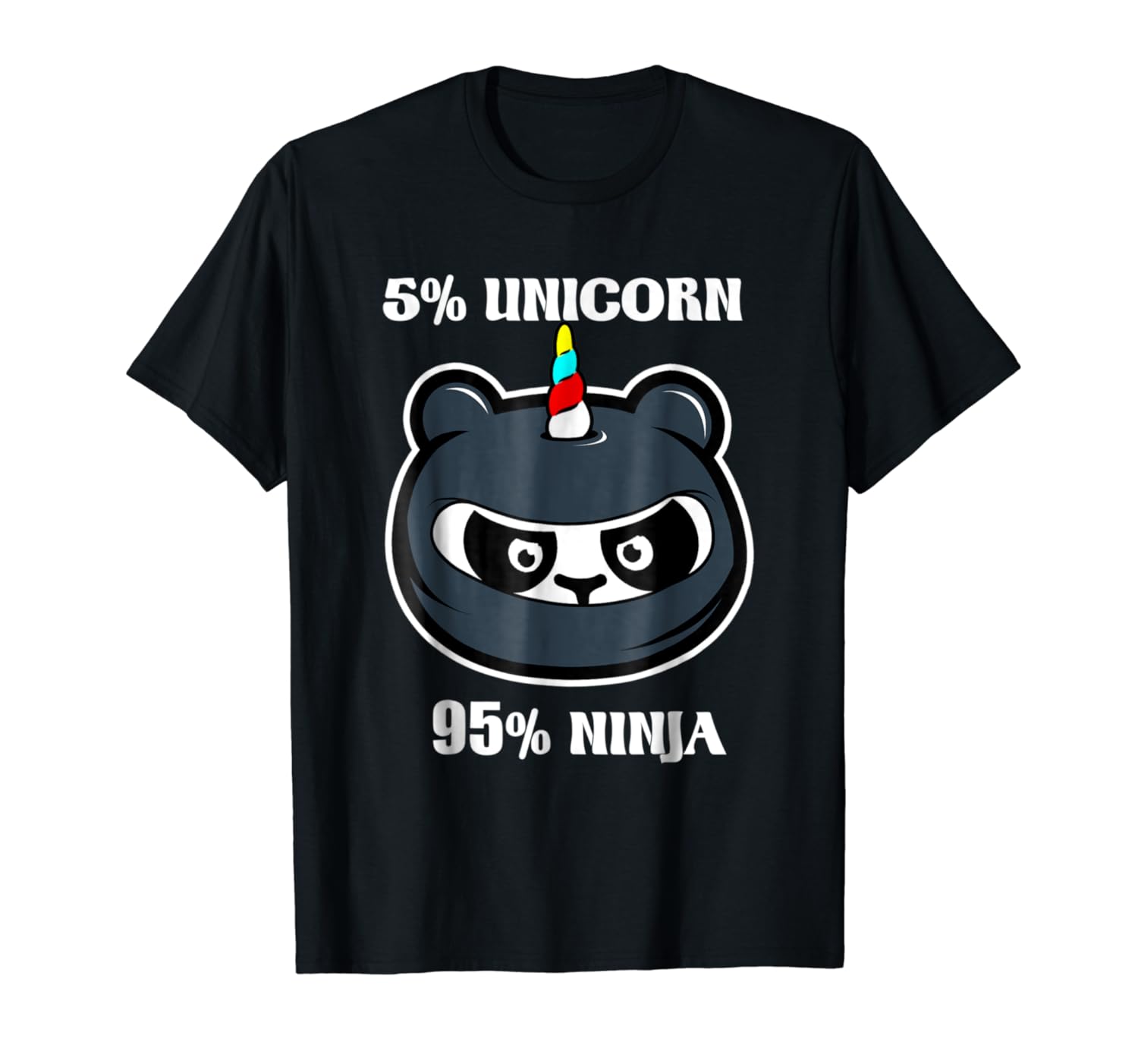 5% UNICORN 95% NINJA T-Shirt, Panda Unicorn T-Shirt
