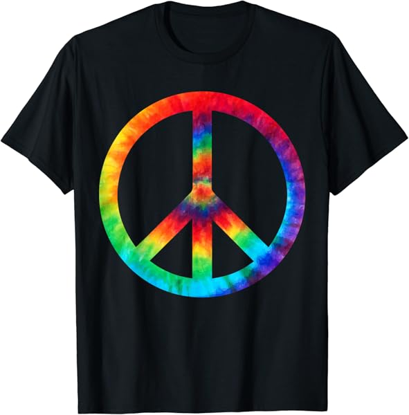 PEACE SIGN Tie Dye T-Shirt | Hippies Christmas Shirts T-Shirt