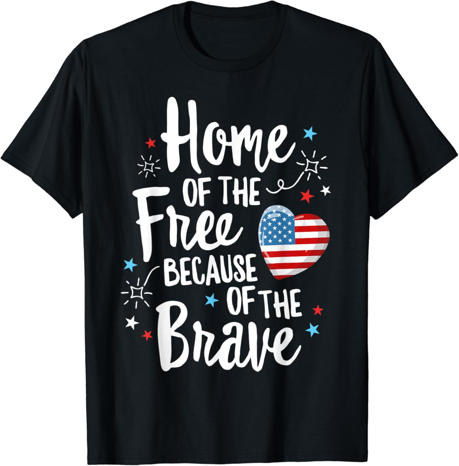 Home Of The Free Veterans 4th of July Women Wife Patriotic T-Shirt