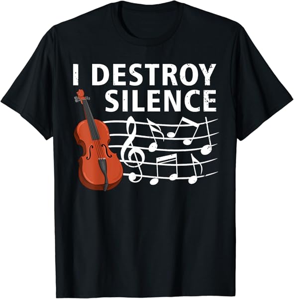 Funny Violin Player Art For Men Women Kids Fiddle Violinist T-Shirt