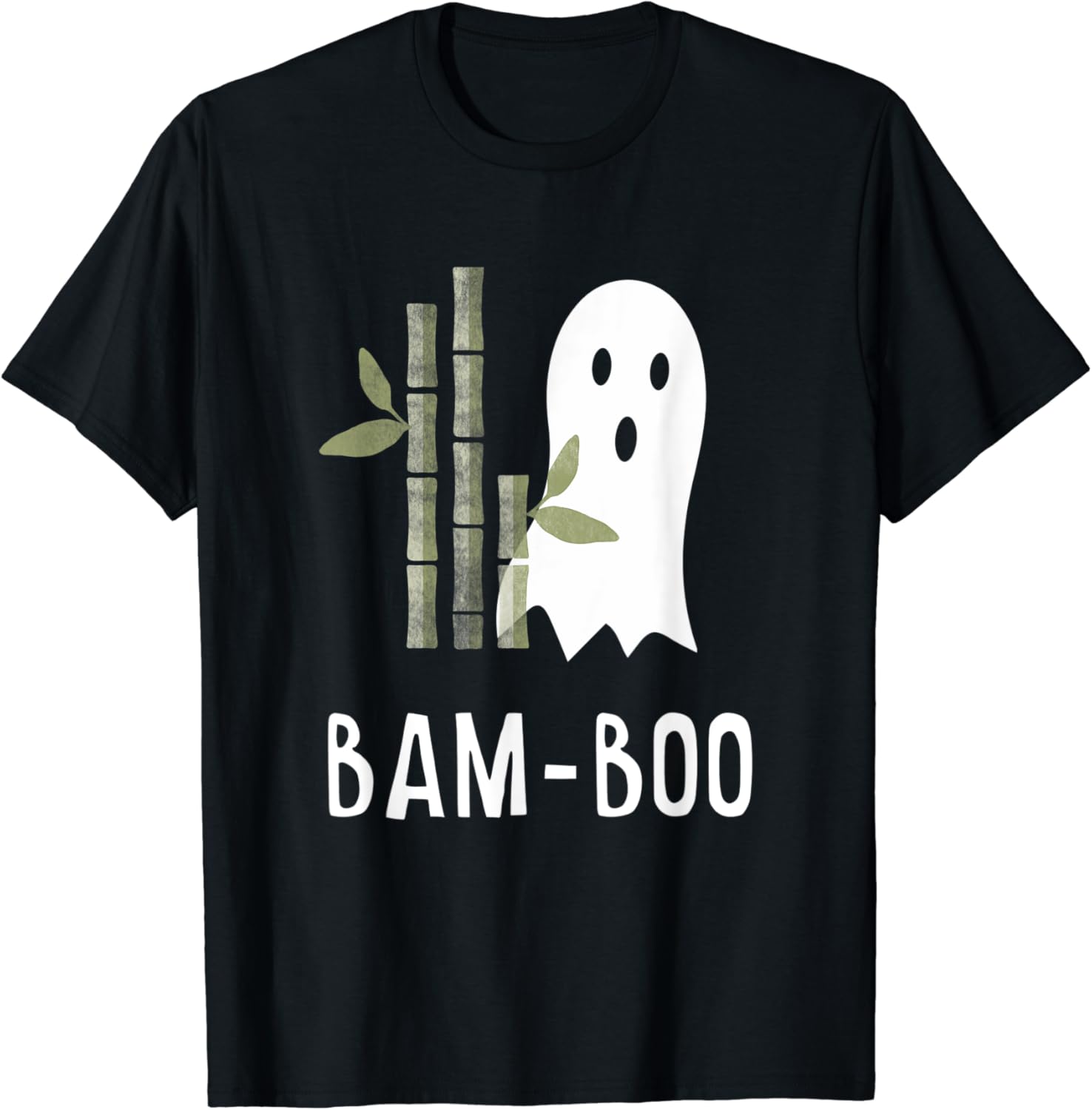 pix Bamboo Puns funny bamboo halloween costume asian boo ghost pun t shirt