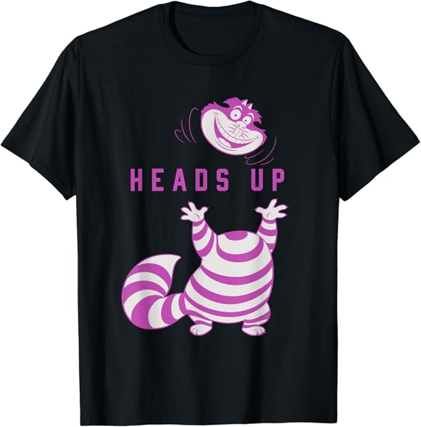 Disney Alice in Wonderland Cheshire Cat Heads Up T-Shirt
