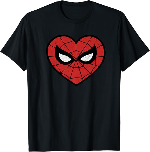 Marvel Spider-Man Valentine\'s Web Heart Logo Premium T-Shirt Premium T-Shirt