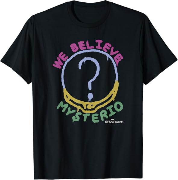 Marvel Spider-Man No Way Home Mysterio We Believe Logo T-Shirt