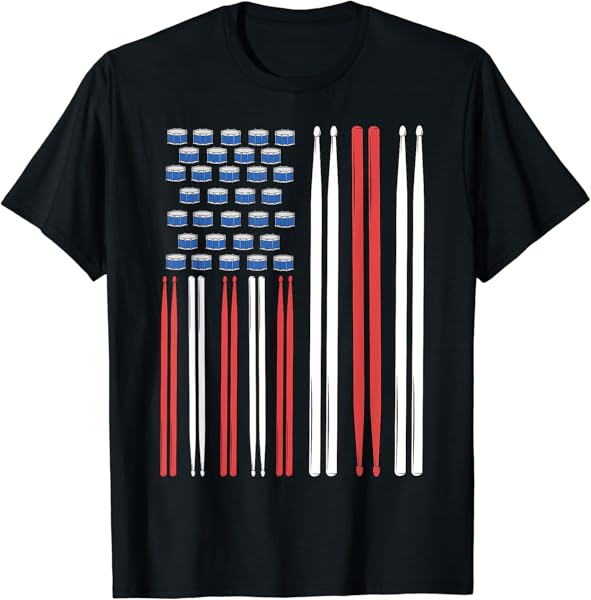 Drum Sticks Shirt Drummer Gift Drumming Shirt Men Percussion T-Shirt