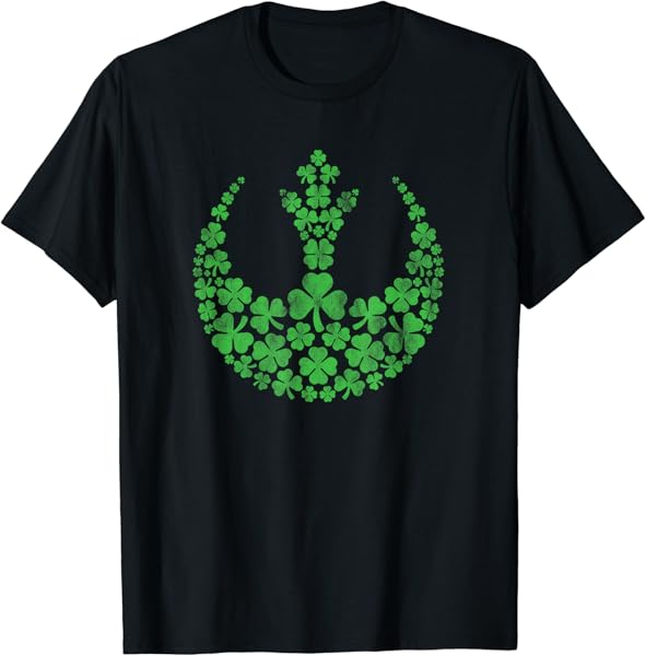 Star Wars Rebel Alliance Green Shamrocks St. Patrick\'s Day T-Shirt