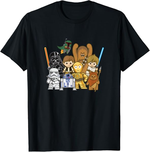 Star Wars Return Of The Jedi Cute Chibi Vintage Cast Icons T-Shirt