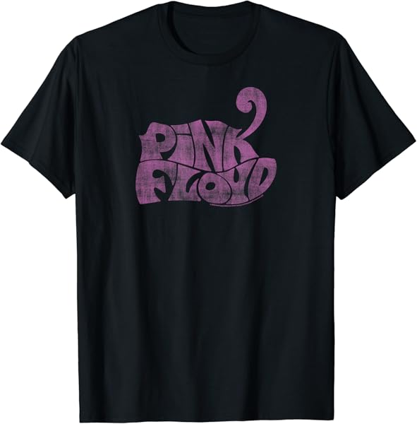 Black Pink Floyd Vintage T-Shirt: Classic Fit, Round Neck, Adult, Short Sleeve, Casual