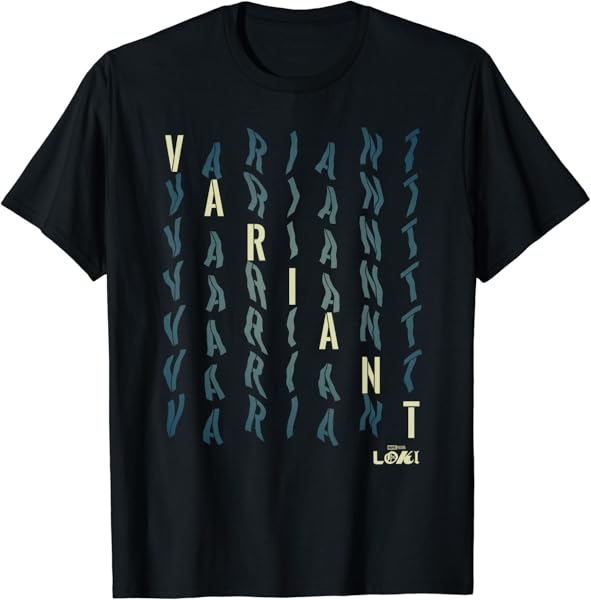 Marvel Loki Variant Wavy Text Stack T-Shirt