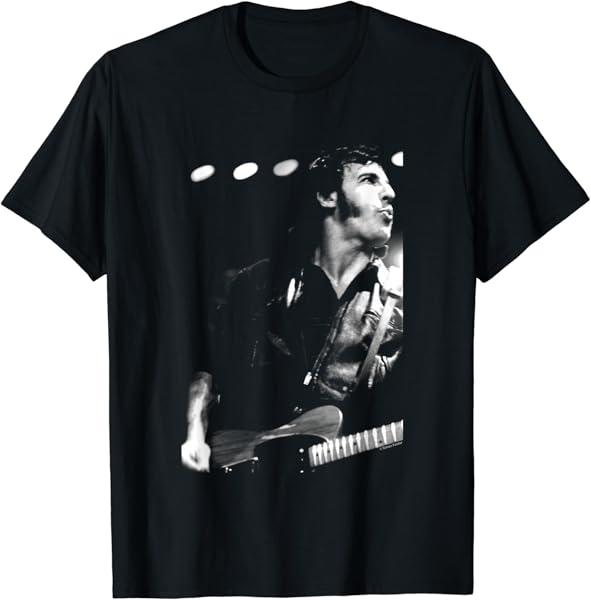 Bruce Springsteen B&W Live Shot By Simon Fowler T-Shirt