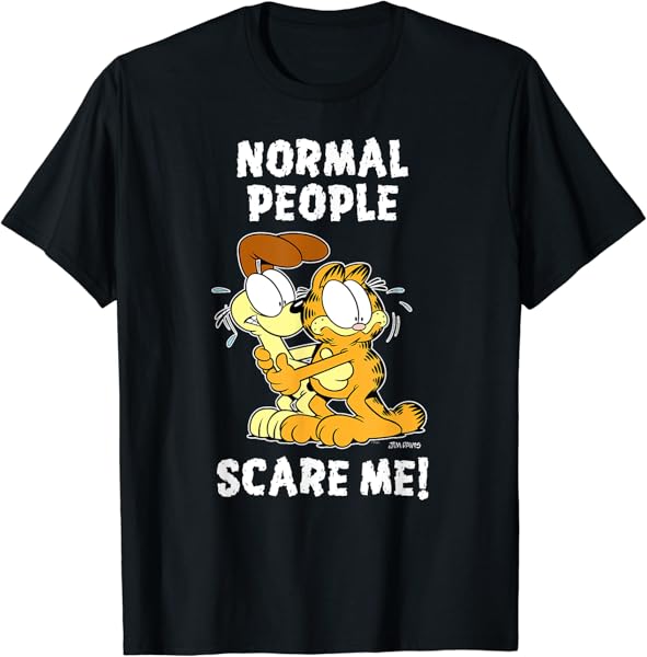 Ripple Junction x Garfield Normal People Scare Me T-Shirt