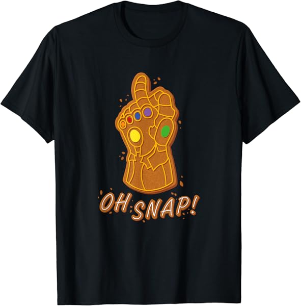 Marvel Gingerbread Gauntlet Oh Snap! Holiday T-Shirt