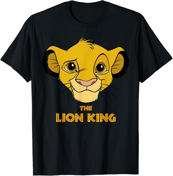 Disney Lion King Simba Face Portrait Movie Logo T-Shirt