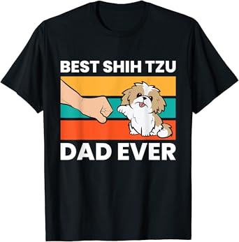 Best shih tzu dad shirt Clearance