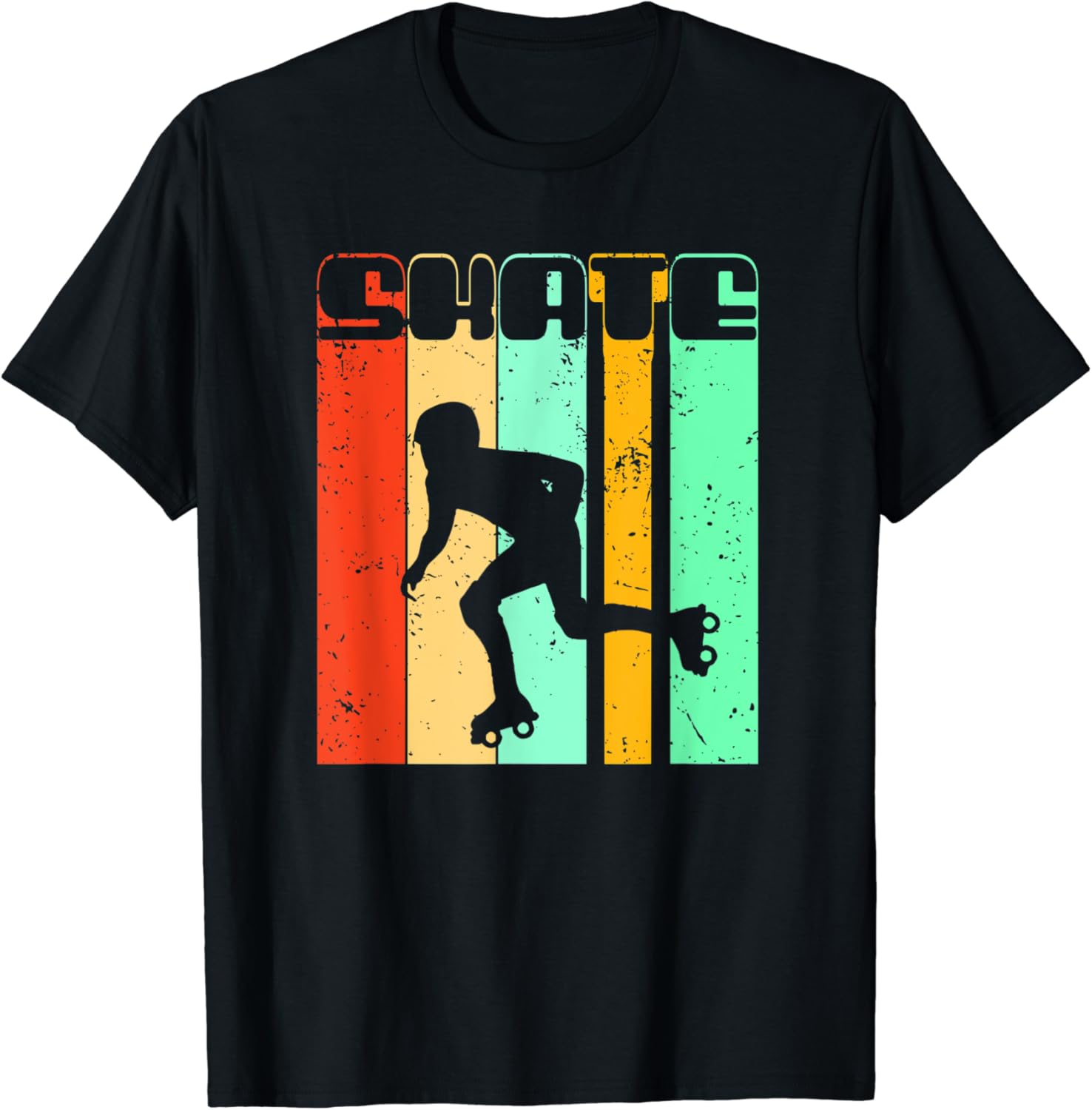 Retro Roller Skater Gift Vintage Roller Skating T-Shirt : Amazon.co.uk
