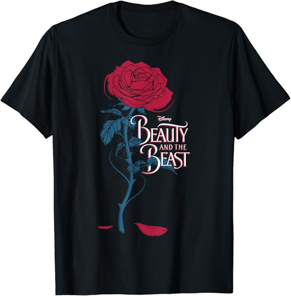 Disney Beauty & The Beast Wilting Rose Logo Graphic T-Shirt T-Shirt