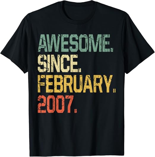 Awesome since 2007 t shirt Clearance