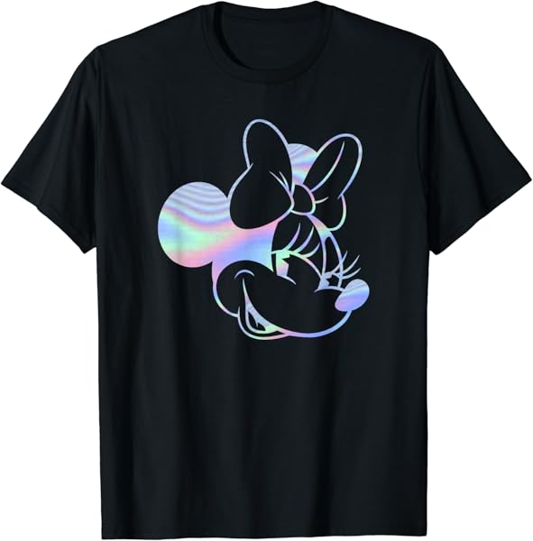 Disney Minnie Mouse Holographic Minnie Wink Face T-Shirt