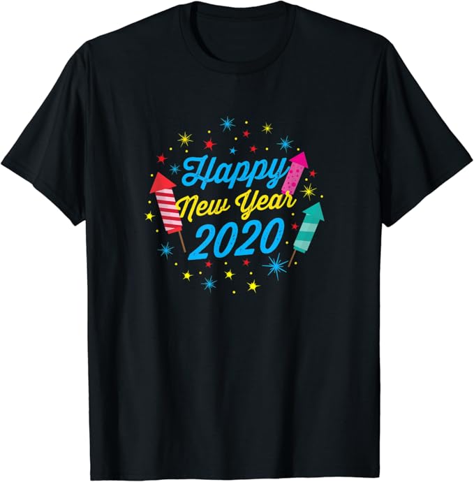 Amazon.com: New Years Eve Party Supplies Happy New Year 2020 T-Shirt: Clothing