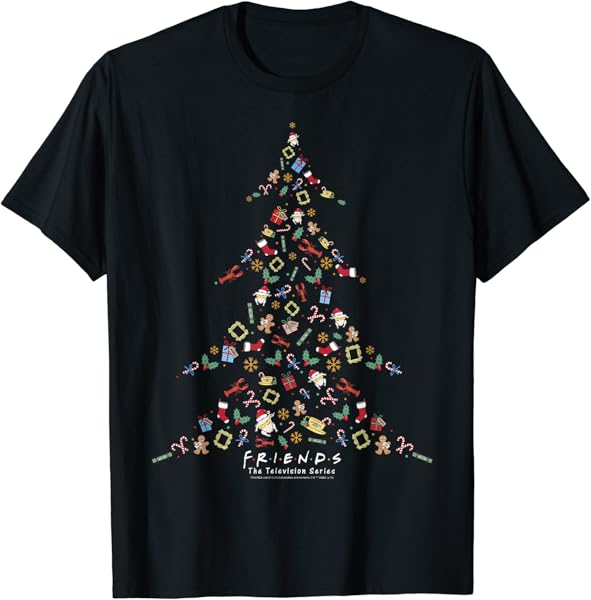 Friends Christmas Tree Logo Mashup T-Shirt