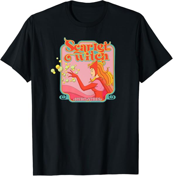 Marvel Avengers Scarlet Witch Wanda Hero Vibes Comic Retro Premium T-Shirt