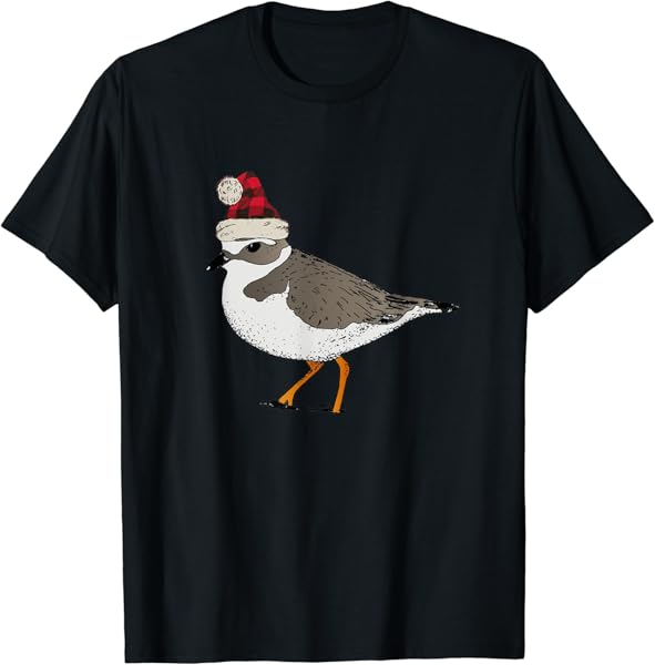 Piping Plover Christmas Shorebird Holiday Bird Birding T-Shirt