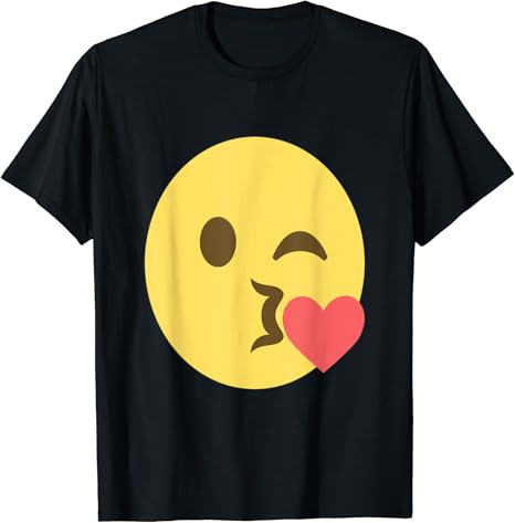 Amazon Co Jp キスを吹くキスしわの唇を投げる絵文字 Tシャツ 服 ファッション小物