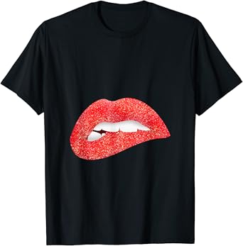 sequin lips t shirt