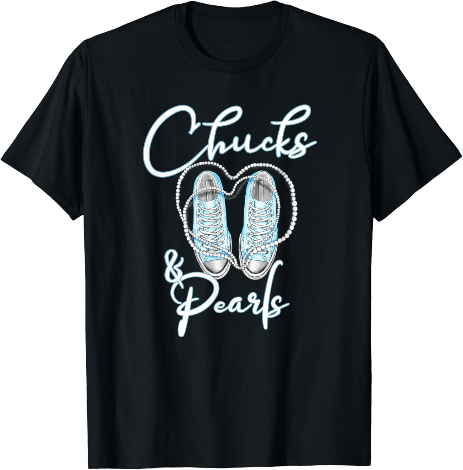 Amazon.com: Chucks and Pearls T-Shirt: Clothing