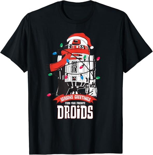 Star Wars R2-D2 Season\'s Greetings Droids Holiday T-Shirt