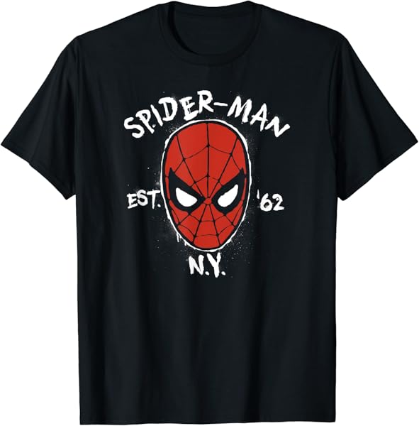 Marvel Comics Classic Spider-Man Est. \'62 Collegiate Paint T-Shirt