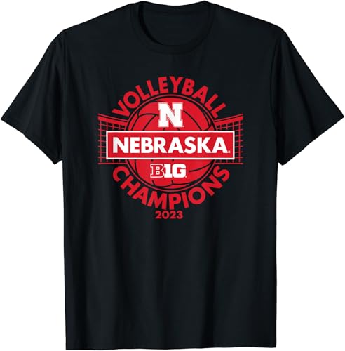 Nebraska Cornhuskers Big Ten Champs 2023 - Camiseta de voleibol para mujer, Negro -