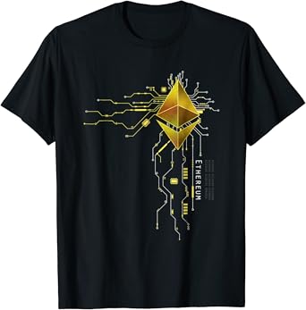 Ethereum GOLD ETH Heart T-Shirt - Men Women Kids