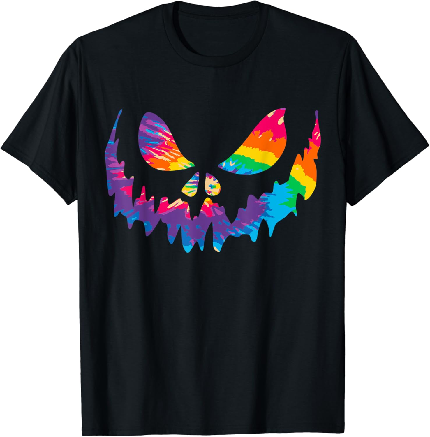 Tie Dye Pumpkin Face Shirt, Cool Halloween Shirts TShirt