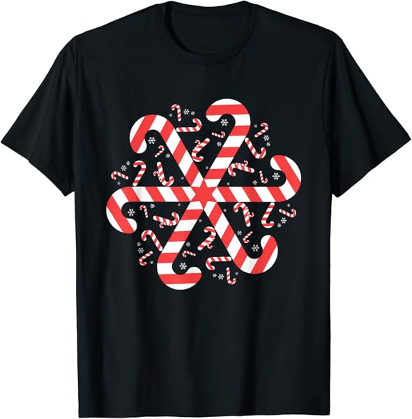 Christmas Snowflake Candy Cane T-Shirt