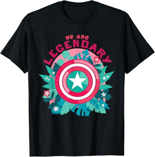 Marvel We Are Groot Captain America We Are Legendary T-Shirt