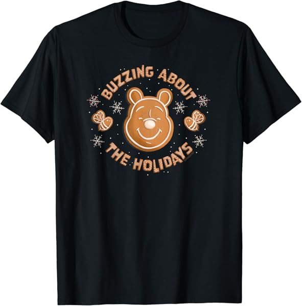 Disney Winnie the Pooh Gingerbread Buzzing About Holidays T-Shirt